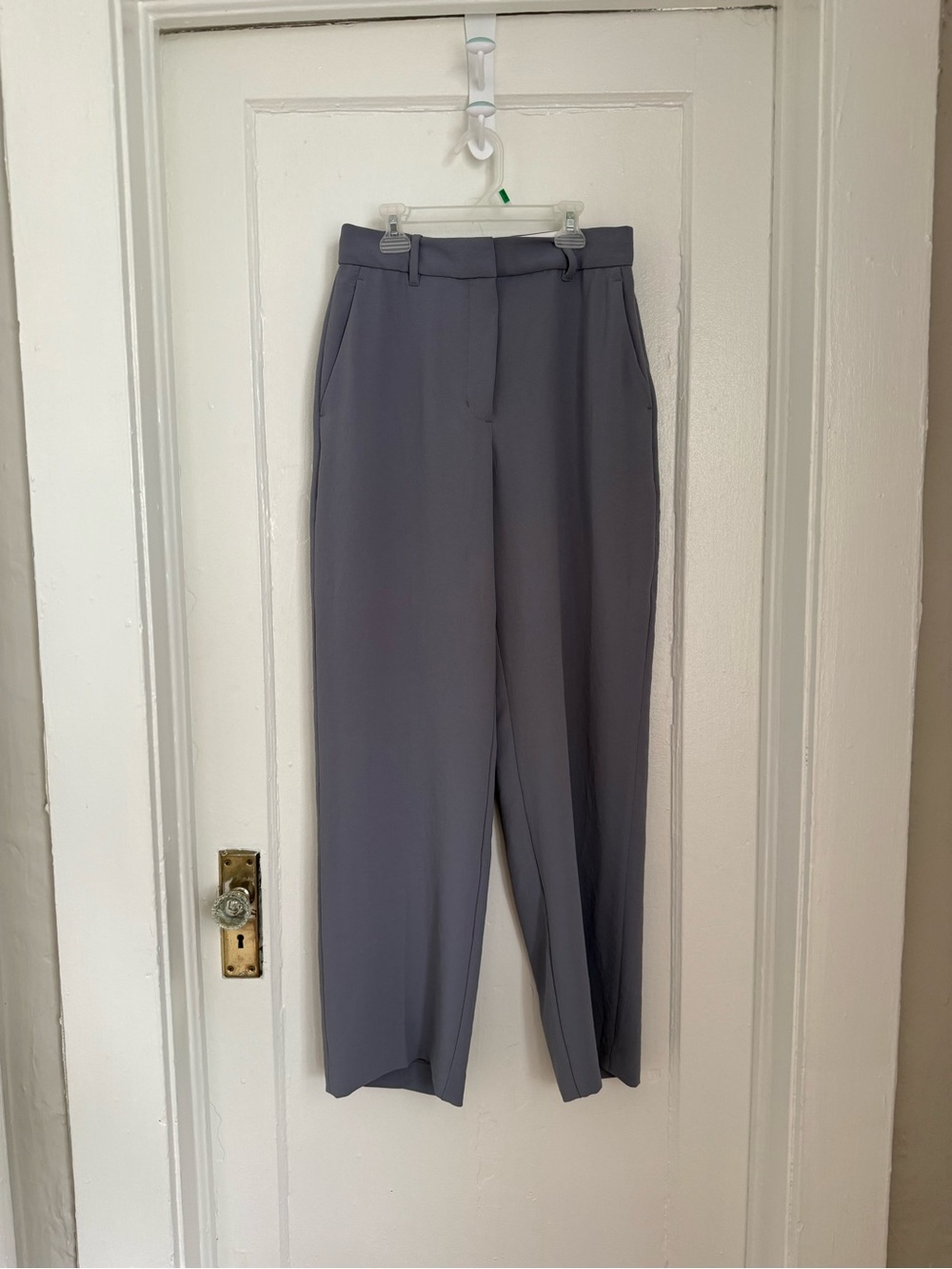 Aritzia Wilfred charcoal gray wide leg trousers